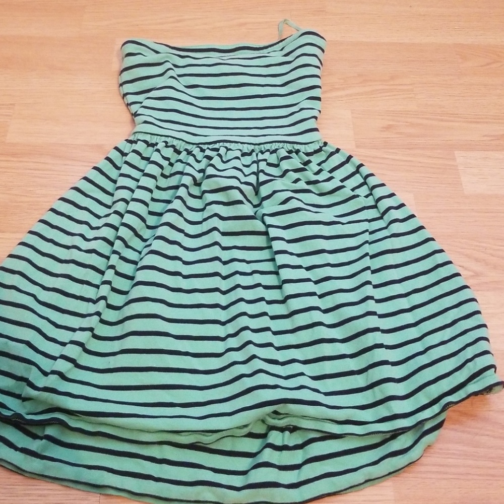 Cute green and black striped dress